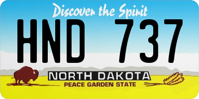 ND license plate HND737