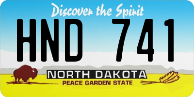 ND license plate HND741