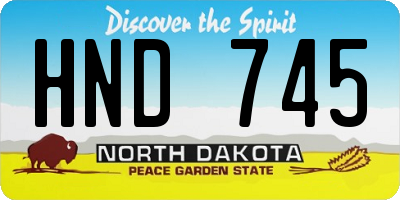 ND license plate HND745