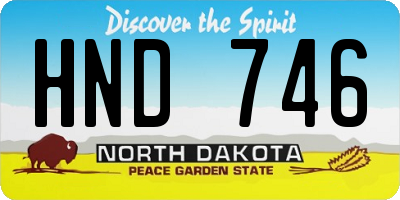 ND license plate HND746