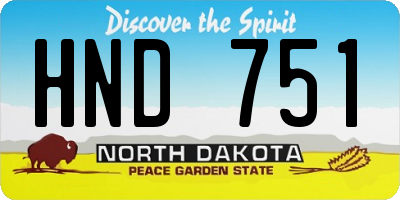 ND license plate HND751