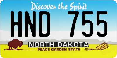 ND license plate HND755