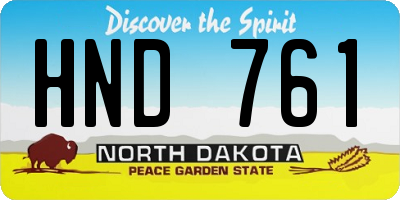 ND license plate HND761