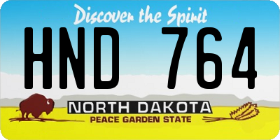 ND license plate HND764