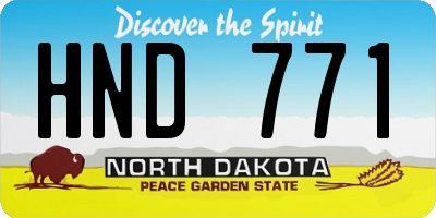 ND license plate HND771