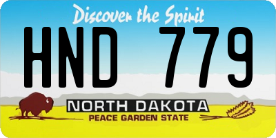 ND license plate HND779