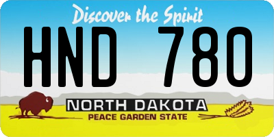 ND license plate HND780