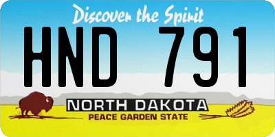 ND license plate HND791