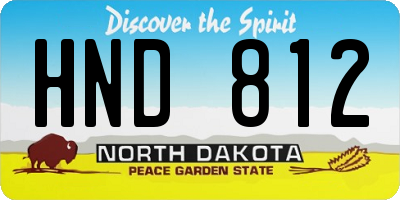 ND license plate HND812