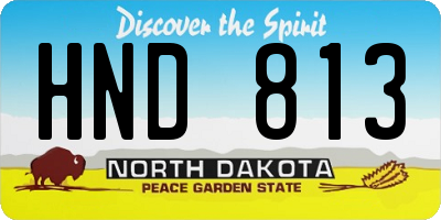 ND license plate HND813