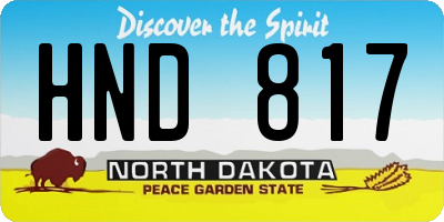 ND license plate HND817