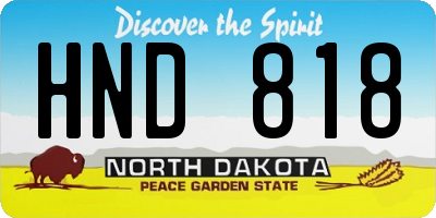 ND license plate HND818