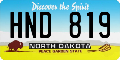 ND license plate HND819