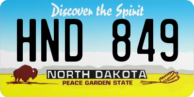 ND license plate HND849