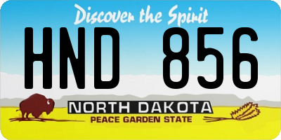 ND license plate HND856