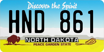 ND license plate HND861