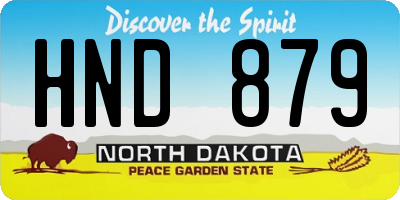 ND license plate HND879