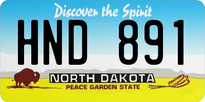 ND license plate HND891