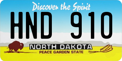 ND license plate HND910