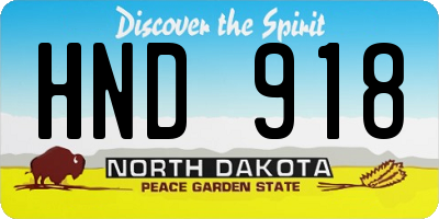 ND license plate HND918