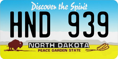 ND license plate HND939