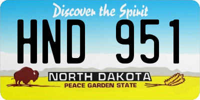 ND license plate HND951