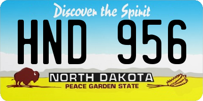 ND license plate HND956