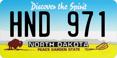 ND license plate HND971