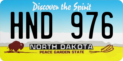 ND license plate HND976