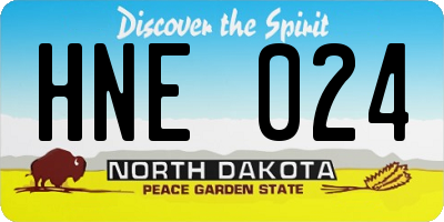 ND license plate HNE024