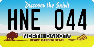 ND license plate HNE044