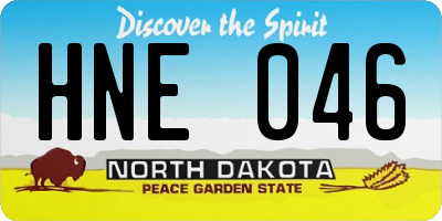 ND license plate HNE046