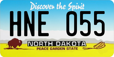 ND license plate HNE055