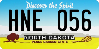 ND license plate HNE056