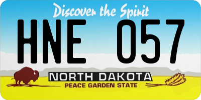 ND license plate HNE057