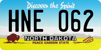 ND license plate HNE062