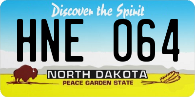 ND license plate HNE064