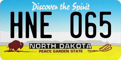 ND license plate HNE065