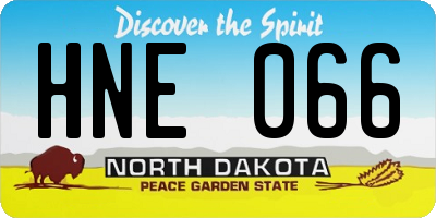 ND license plate HNE066