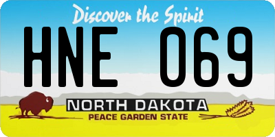 ND license plate HNE069