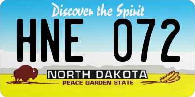 ND license plate HNE072