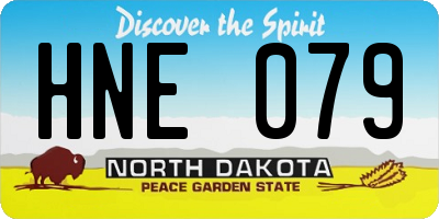 ND license plate HNE079