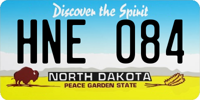 ND license plate HNE084