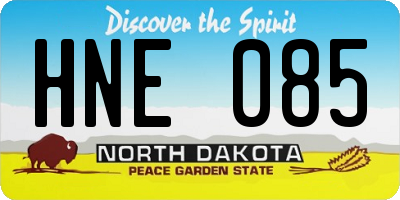 ND license plate HNE085