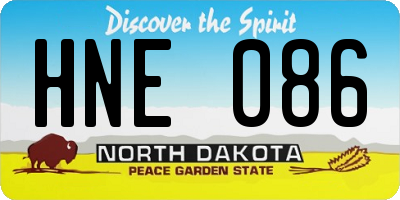 ND license plate HNE086