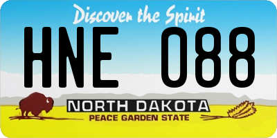 ND license plate HNE088