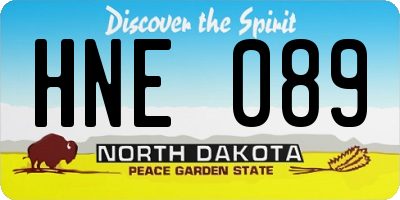 ND license plate HNE089