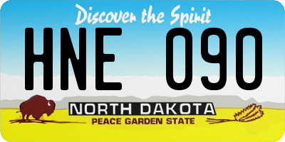 ND license plate HNE090