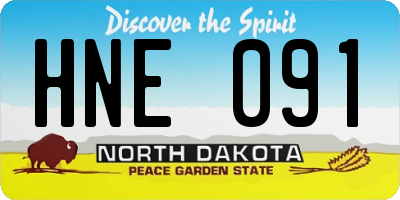 ND license plate HNE091