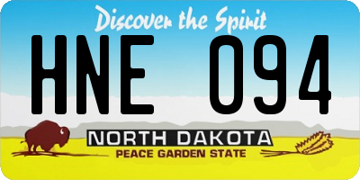 ND license plate HNE094